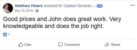 5-Star Review of A1 Outdoor Services by Matthew Peters