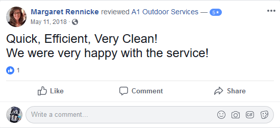 5-Star Review of A1 Outdoor Services by Margaret Rennicke